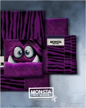 Preview: Taschenpanel ca. 1m Monsta Lila by Thorsten Berger von Swafing